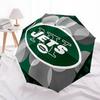 Printed New York Jets logo Folding Umbrella,Outdoor,Leisure,And Travel Umbrella,Durable Umbrella Fabric,Birthday And Holiday Gift