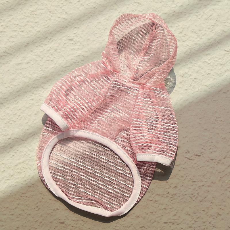 Spring and Summer Transparent Shirt Clothing Dog Sunscreen Clothing Cat Clothing Vest Pet Small Dog Supplies Mesh Gauze