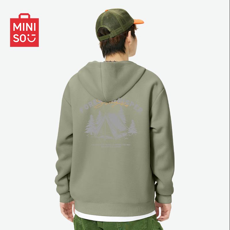 

MINISO Men s High Street Loose Hooded Cardigan Jacket 2XL