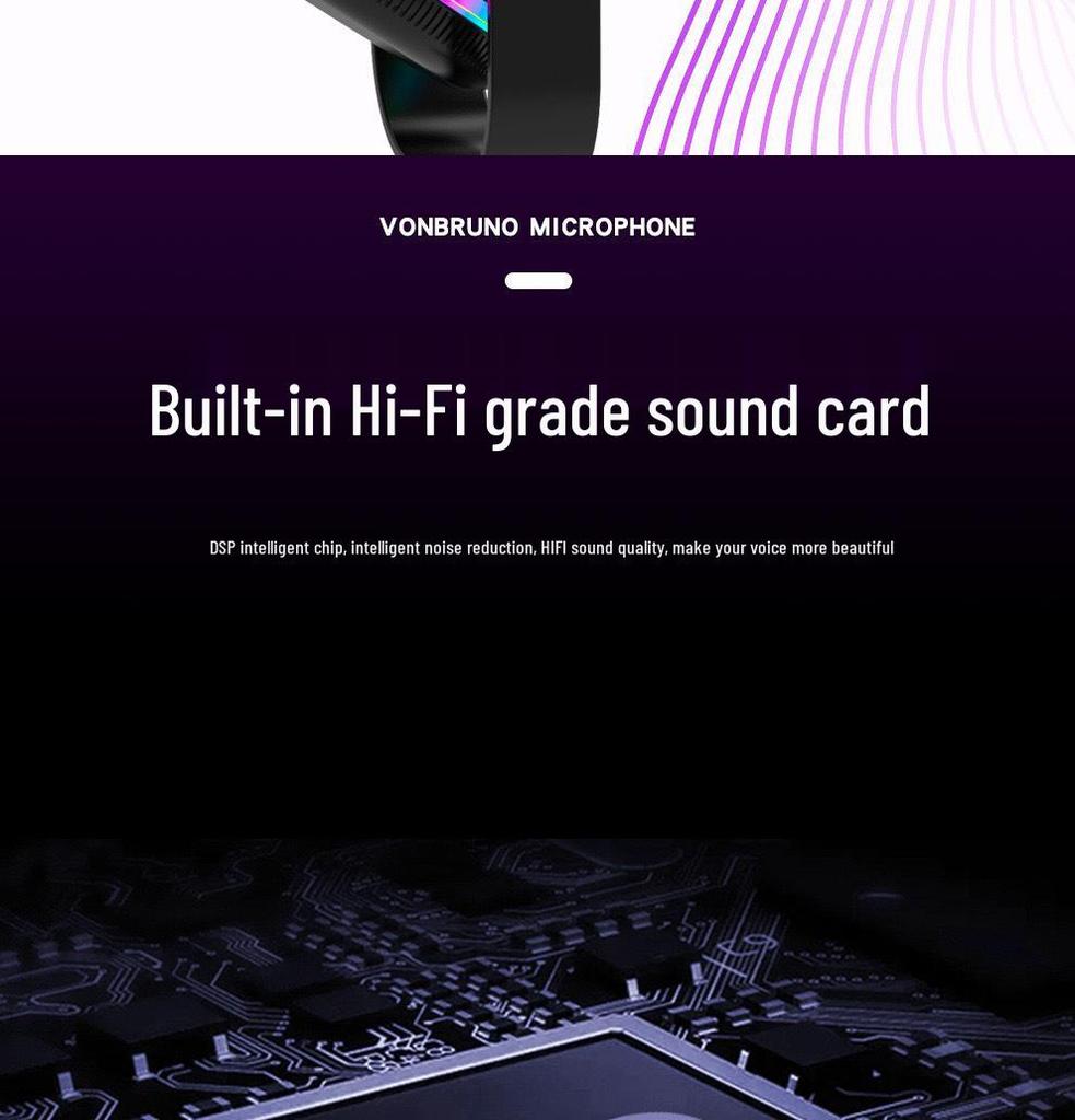 M16 RGB Esports USB Microphone for Mobile, Recording, and Live Streaming