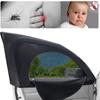 2pc Car Shade Curtain Door Window Mesh Curtain Double Shade Heat Insulation Zipper