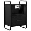 Hanging Nightstand Black Oak Effect 40 X 30 X 60 Cm