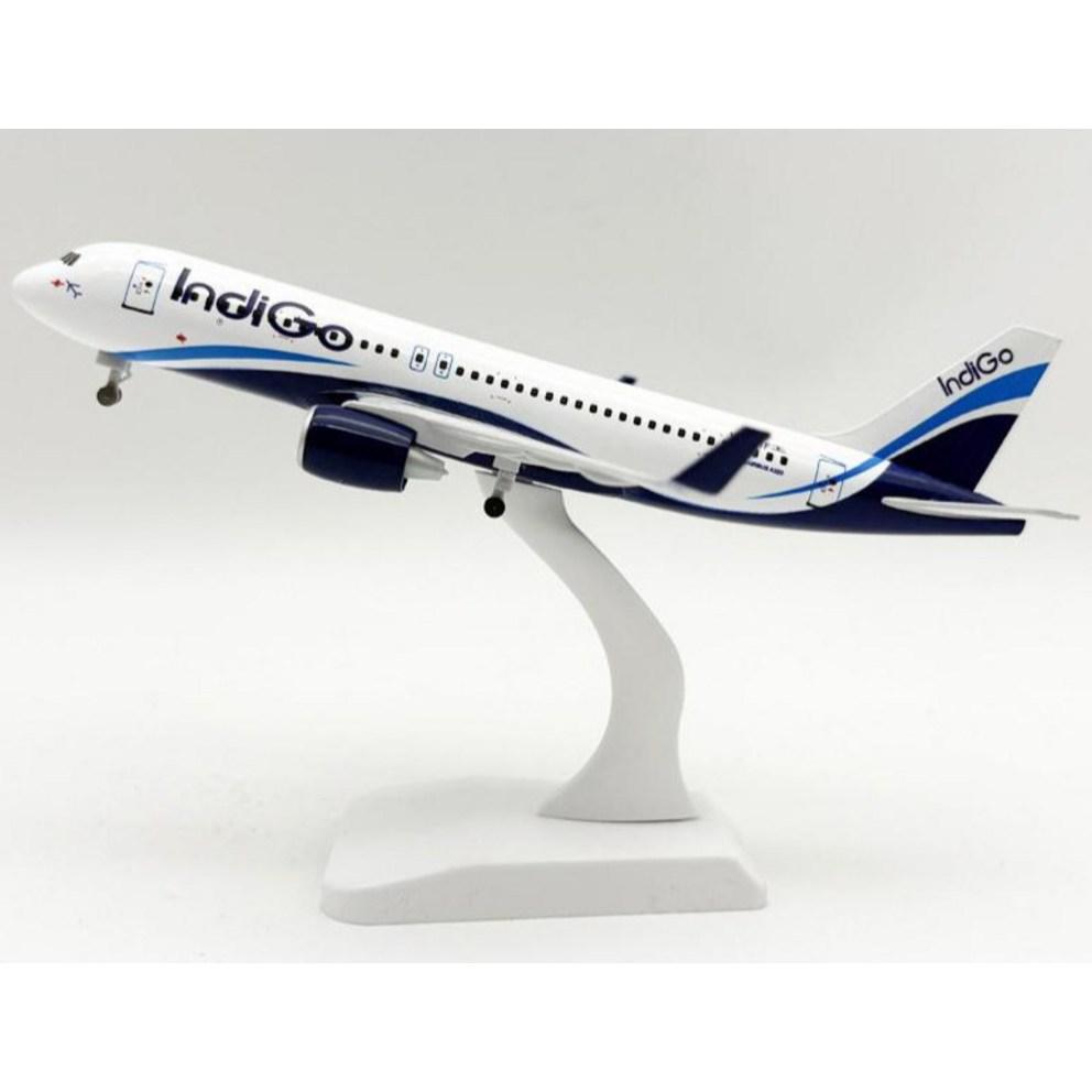 Premium 20cm Die-cast Model Airplane - Airbus A320 Indigo Airlines Livery