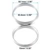 ACROPIX Car Hub Centric Ring Universal Silver Tone 63.4mm-65.1mm 2pcs