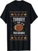 Turkey And Touchdowns Funny Ugly Thanksgiving Sweater T-Shirt