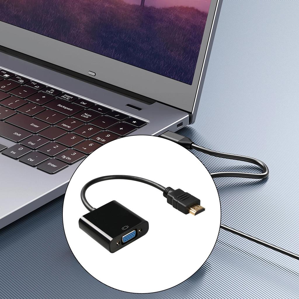 HDMI To VGA Adapter 1080P with Audio Output HDMI Male To VGA Female Adapter for Laptop PC DVD Projectors Monitors