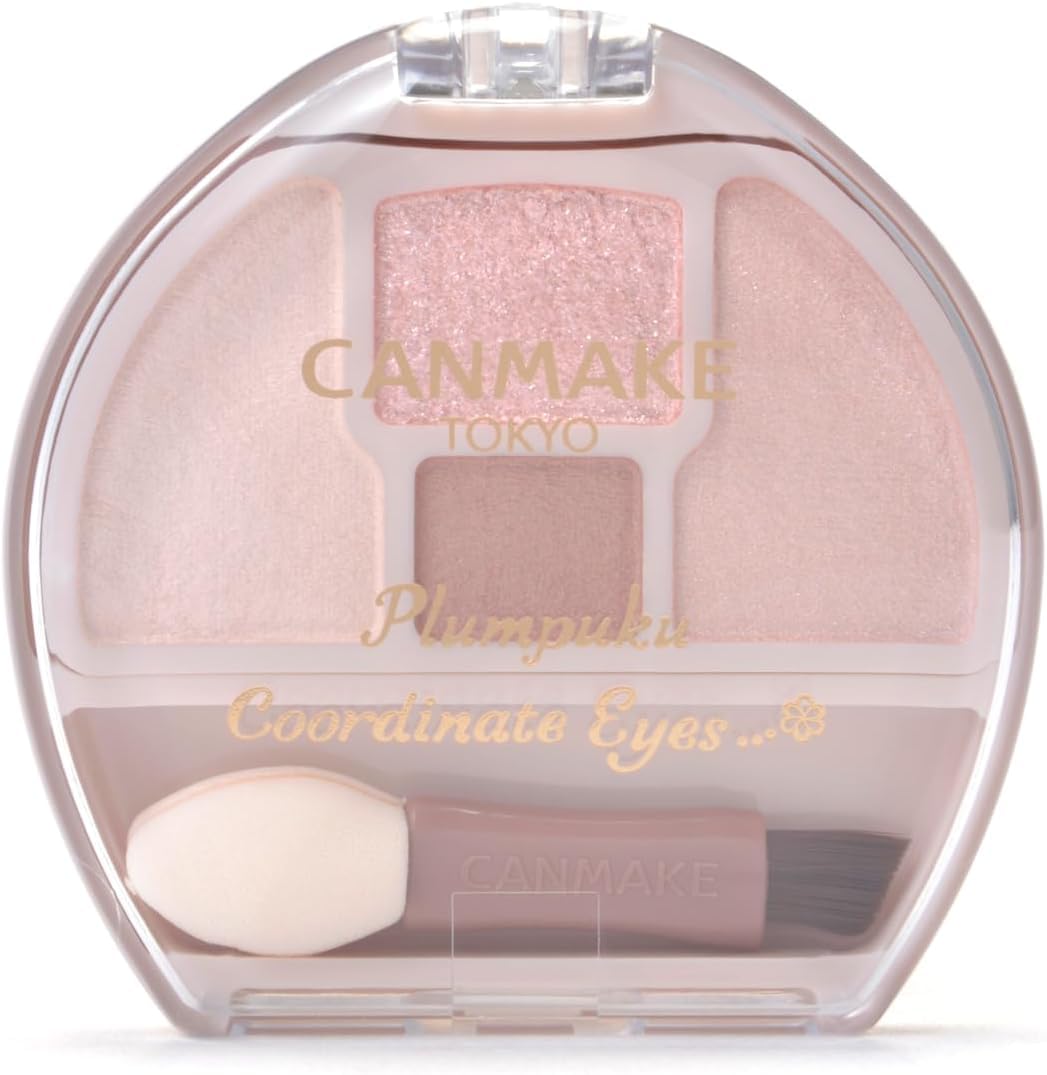 

Canmake Plumpuku Coordinate Eyes Neo N01 Shiratama Plumpuku Eyeshadow for Shadow Super Bright Pink Beige Under-Eye Bags, Liner,