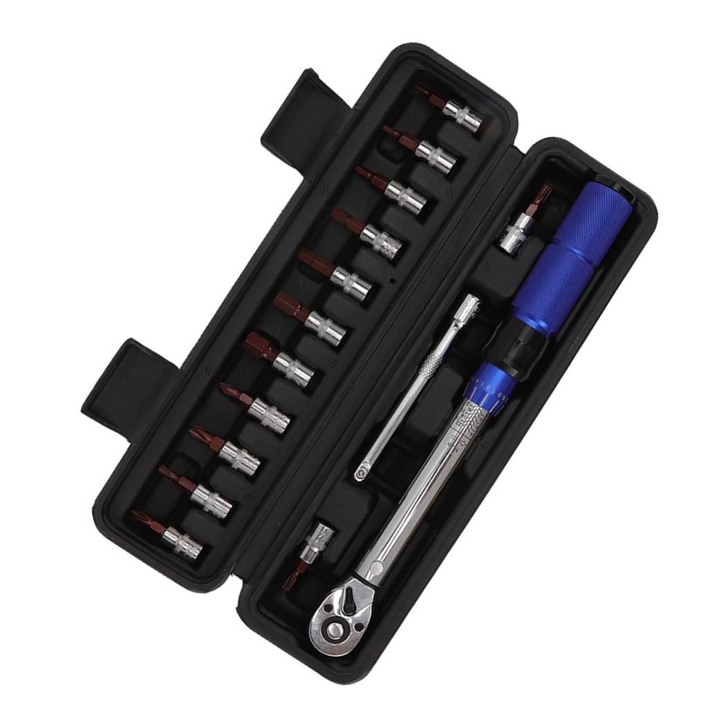 Fahrrad Drehmomentschlüssel Set 1/4 Zoll Antrieb Drehmomentschlüssel 2 bis 14 Nm Fahrrad Werkzeugsatz Fahrrad Reparaturset