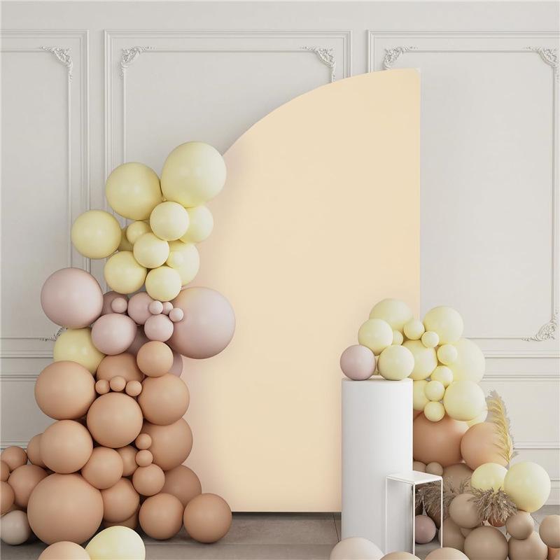 Bogenhintergrundbezug, Doppelseitiger Spandex-Spannbezug, Hochelastischer Halbmond-Bogenbezug, Fotostudio-Hintergrund