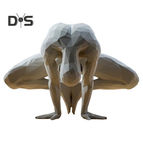 Figurină de om de yoga abstractă Padmasana yoghin statuie desktop meditativ om sculptură pentru decor de cameră de zi yoga