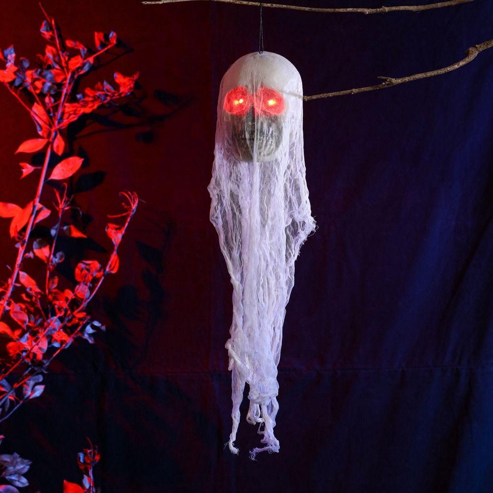 Witch Glowing Halloween Hanging Ghost With Hood Halloween Hanging Pendant  Living Room