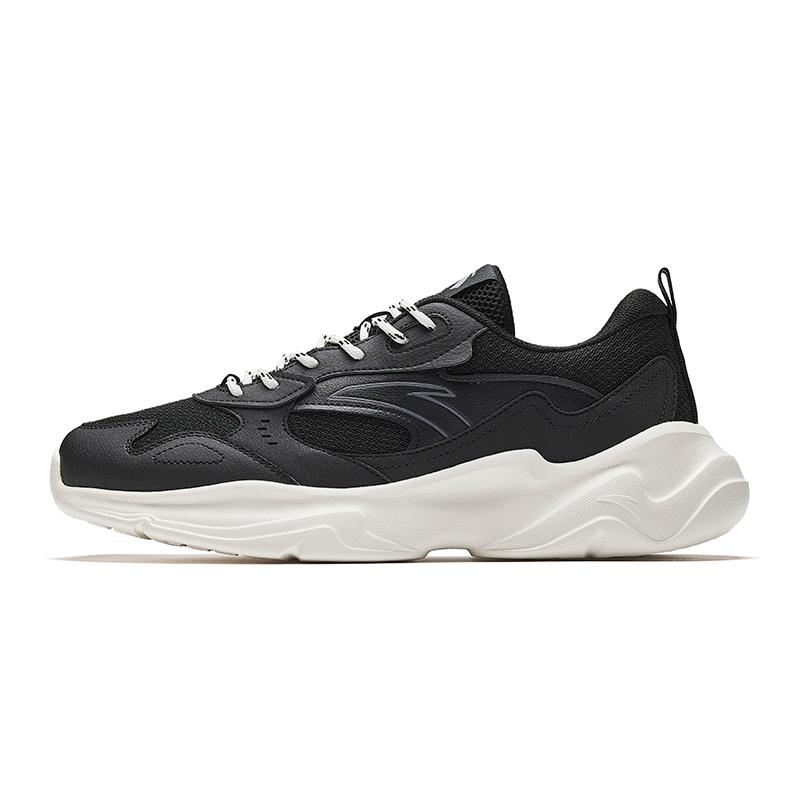Anta Lifestyle Series Casual Comfortable Non-Slip Wear-Resistant Low-Top Dad Shoes Men sneaker Basic-Black 912528810-4