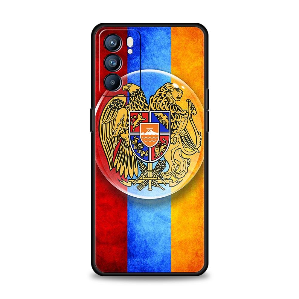 Armenia Armenian Flag Case For Oppo Find X6 Pro X5 A54 A53 A52 A9 2020 A15 A95 A17 A16 A76 A74 A57 Reno7 Reno6 Pro Plus 5G Cover