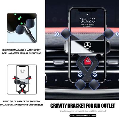Für Benz Gravity Auto Styling Handyhalter Lüftungsschlitz Clip Handy Ständer Halter Zubehör Exklusiv AMG W124 W203 W204 SPRINTER V