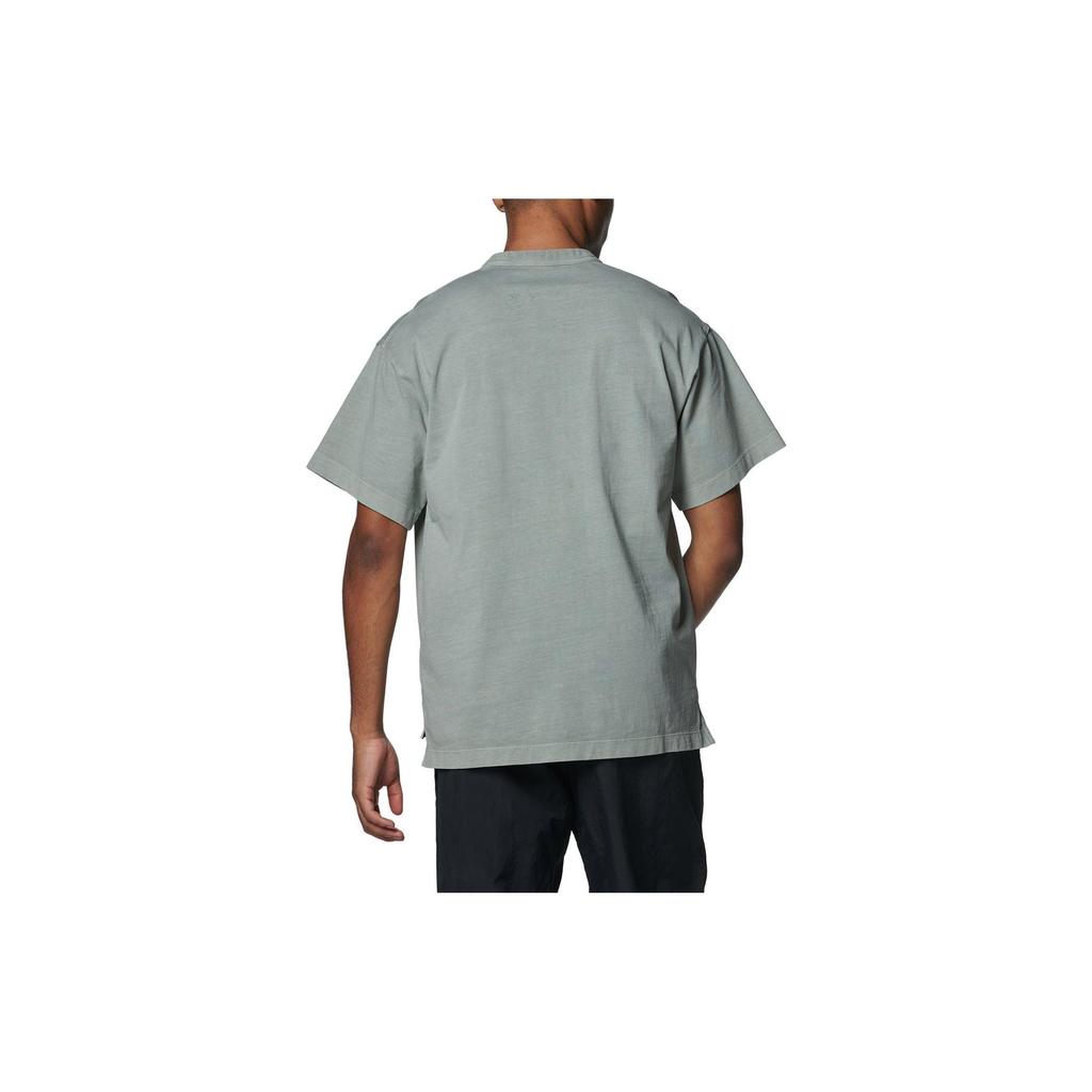 Under Armour Embroidered Design Solid Color Casual Training Round Neck Short Sleeve T-Shirt Men Tops Gray-Green 1387993-504