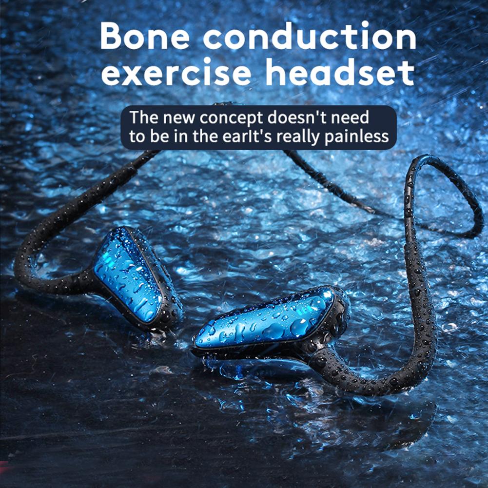 Bone Conduction Wireless Headphones Waterproof Single Ear Clip Earphones Bluetooth Sport Gamer Headset Mic Earbud BK3266 Stereo