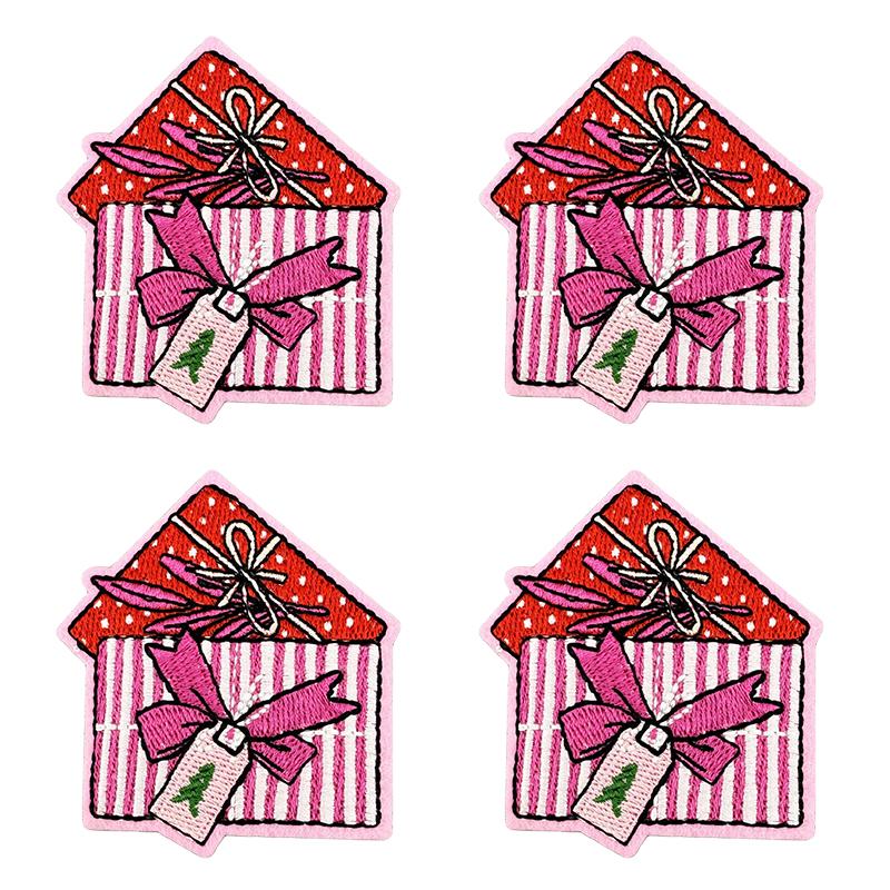 10PCS/lots Valentine's Day Embroidered Patches Pink Love Heart Patch Iron On Patches For Clothing Holiday Decoration Gift DIY