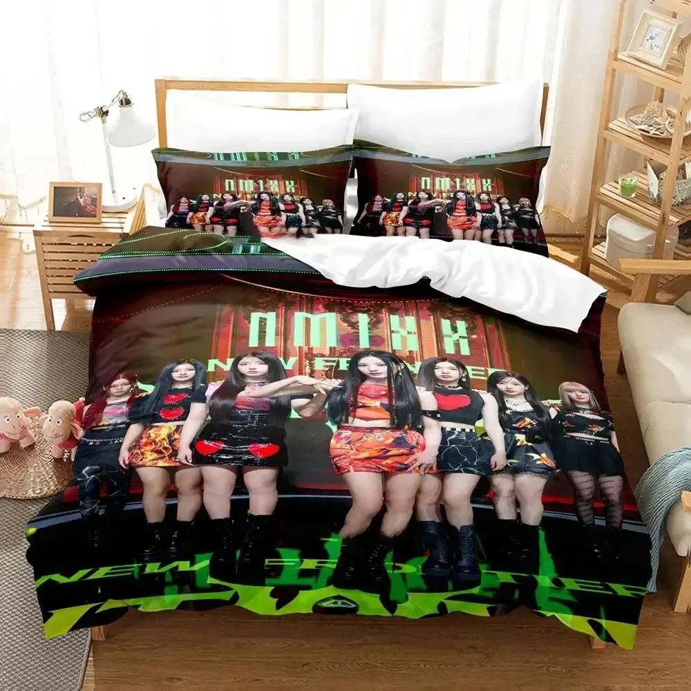 3D Print Kpop NMIX Beding Set 3D Printed Suitable for Bedrom Soft with Soft Fabric Duvet Cover Set With Pilowcases Children Kids Home Textile
