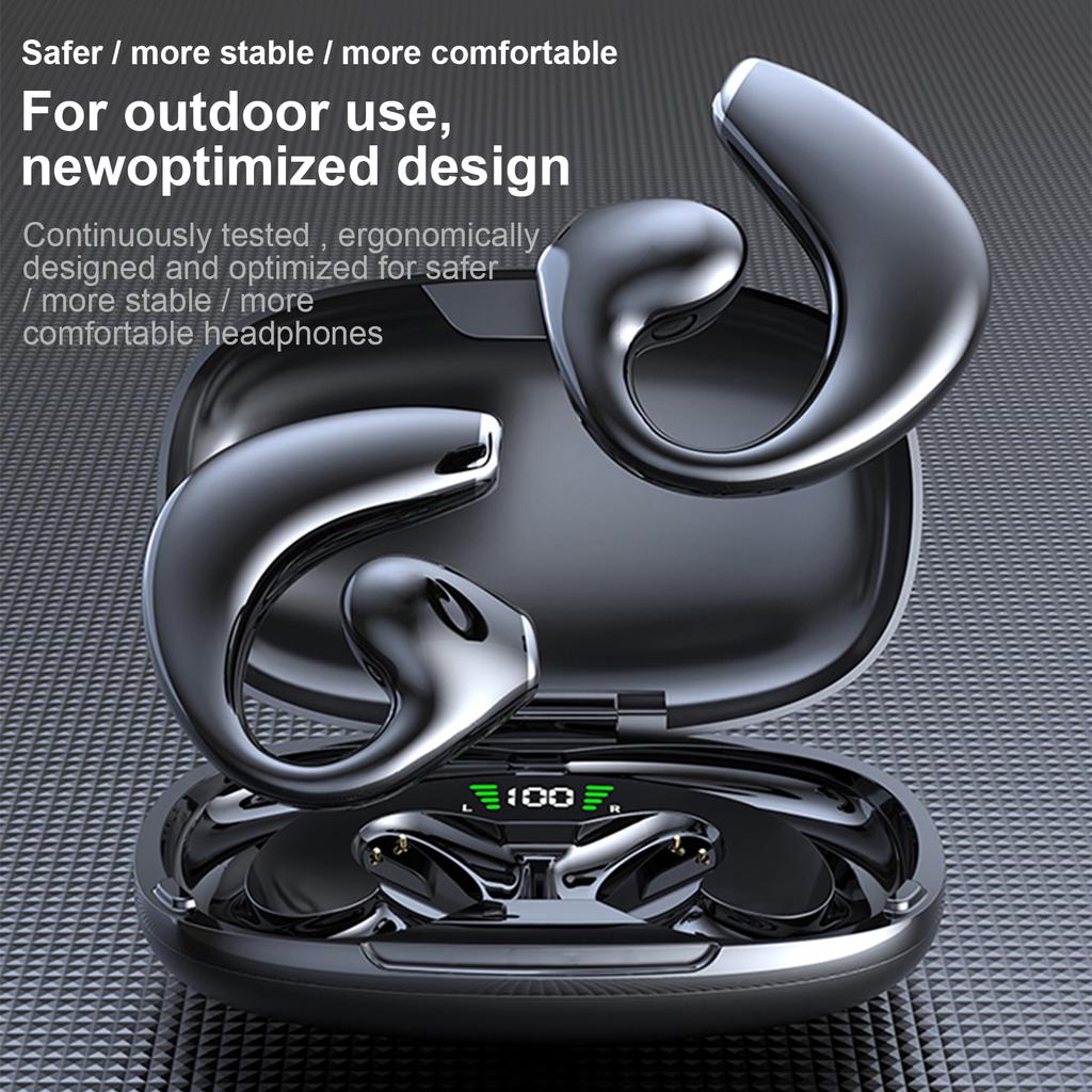Bone Conduction BT Headset Wireless Gaming Sports Running Headset Earbuds Bone Conduction Outdoor Sports Headset Earhook Headset