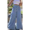 2026 casual long pants, high-waisted wide-leg pants, women's jeans style