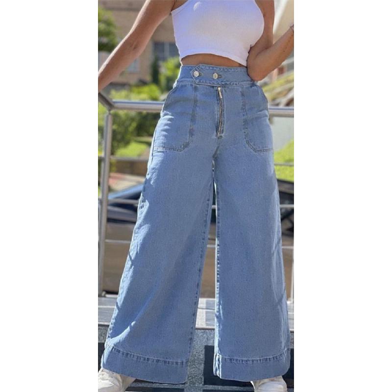 2026 casual long pants, high-waisted wide-leg pants, women's jeans style
