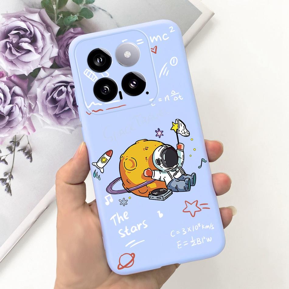 For Xiaomi 14 Phone Case Xiaomi Mi 14 5G Mi14 2024 Cute Cat Cartoon Jelly Silicon Soft Protective Back Cover