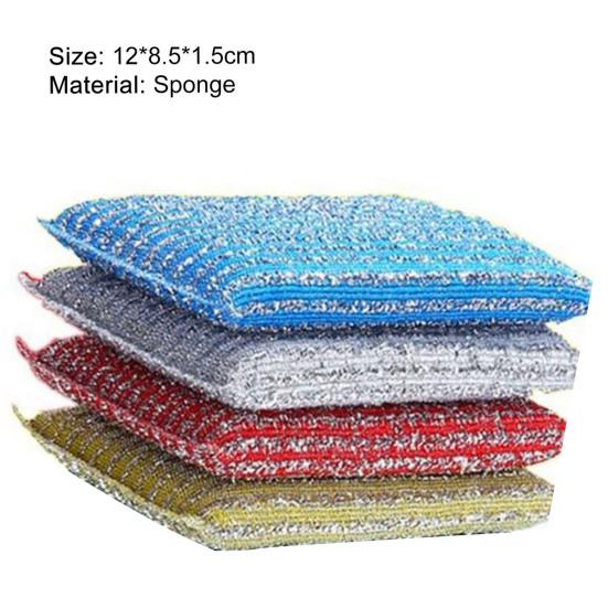 Esponja de limpieza lavable, fácil de limpiar, Color aleatorio, limpiador de ollas de descontaminación fuerte para uso diario, 4 Uds.
