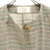 Givenchy 90s Linen Old Check Pattern Jacket 9 Brown Women Used