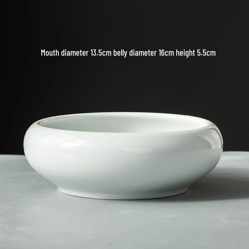 White Porcelain Incense Burner for Indoor Use - Medium/Large Size for Worship & Temple Offerings