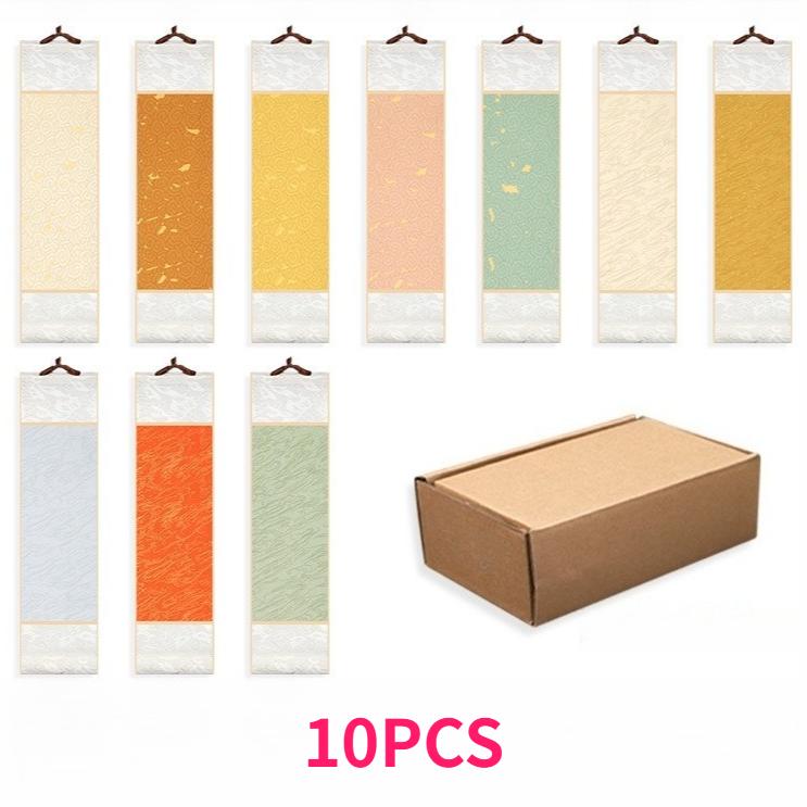 10 Pack Mini Rice Paper Scrolls Blank Hanging Painting Traditional /Southeast Asian Style Calligraphy & Paper DIY Art Home Decor