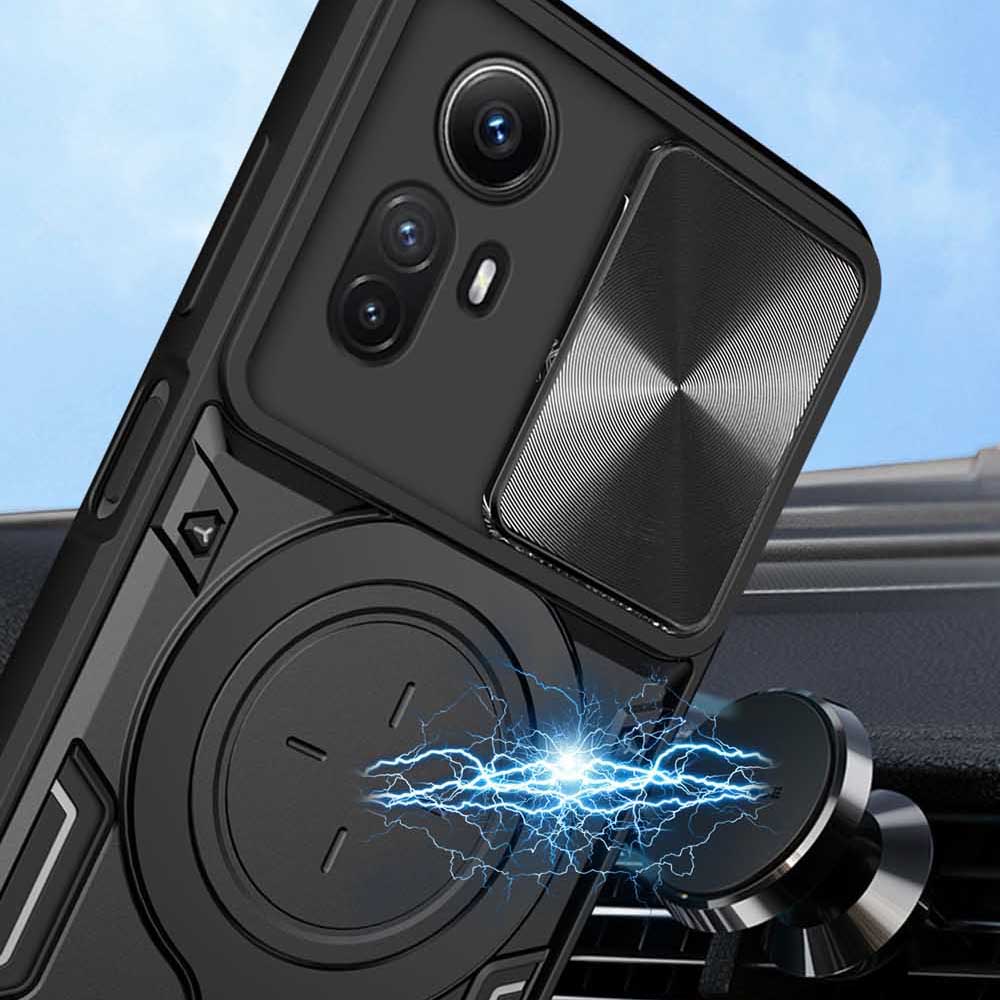Magsafe Magnetic Camera protection case for Redmi Note 12 Pro Plus 11Pro 10Pro 12s 11s Armor Hybrid Metal Ring Back Cover