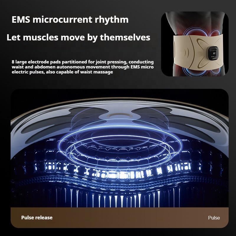 Waist Massager Full-Burning Abdomen Support Belt with Microcurrent Hot Compress Exercise and Sweat Inducing