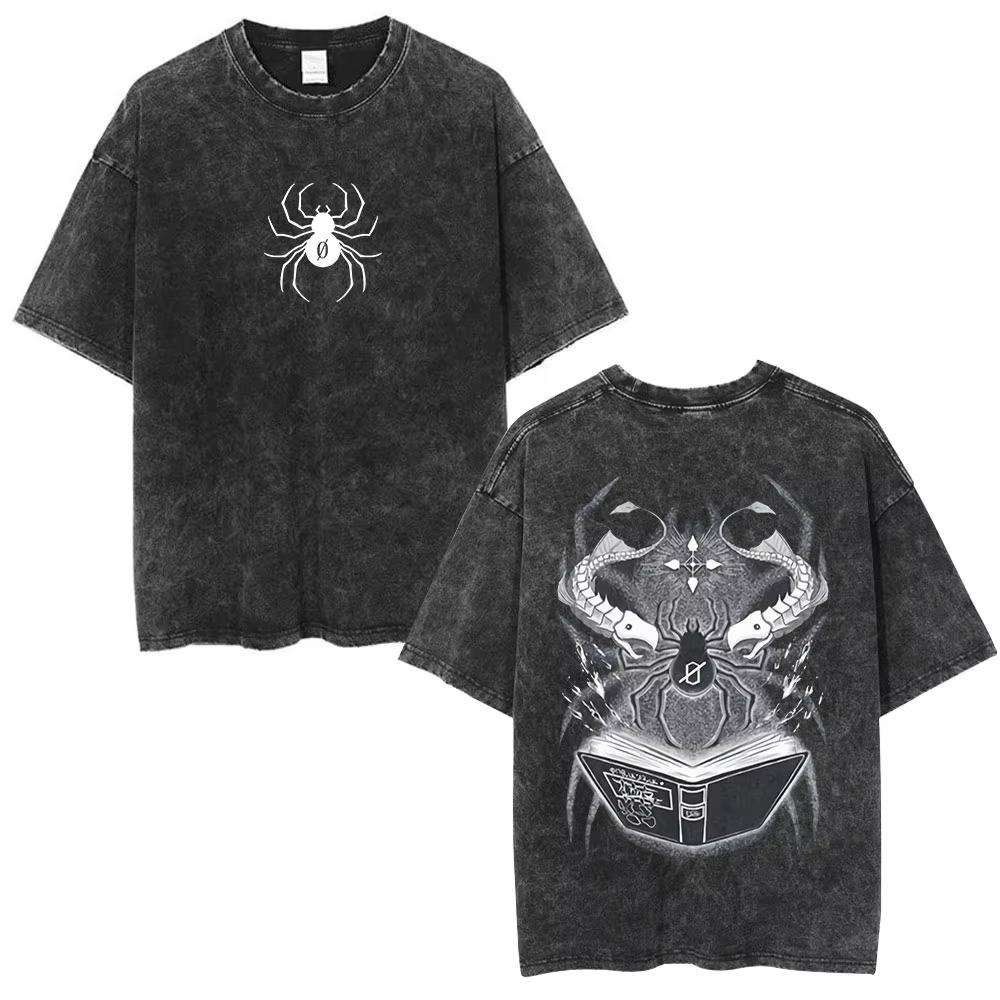 Anime Hunter X Hunter Phantom Troupe Washed Tshirts Hisoka Graphic Print T Shirts Men Women Clothing Cotton Oversized Tee Shirt