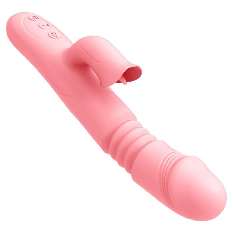 Second Gen Electric Vibrating Telescopic Wand: Tongue Licking, Heating, Self-Stimulation Massager for Women