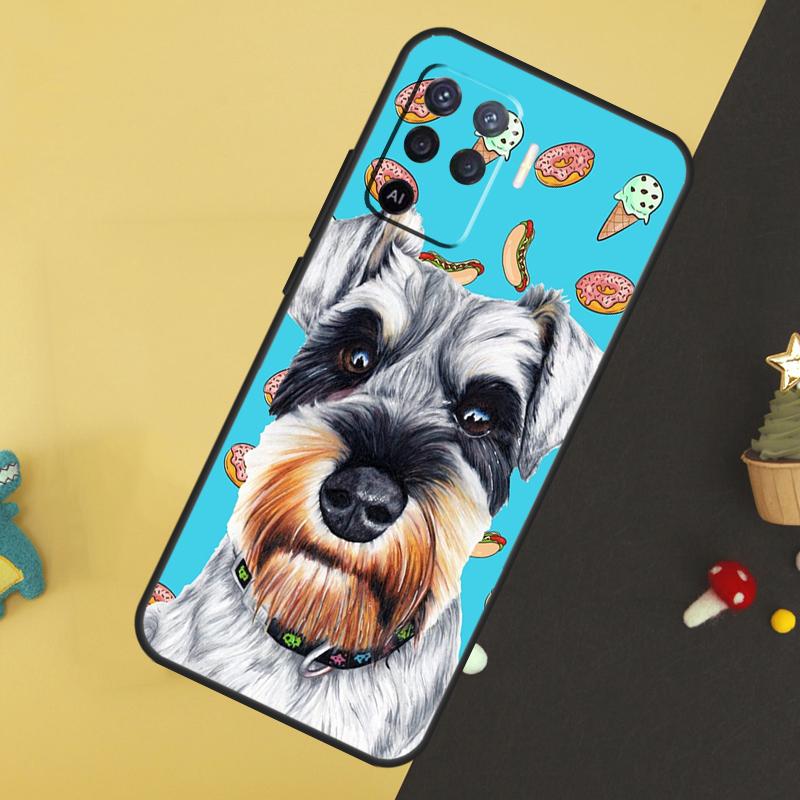 Lovely Dogs Schnauzer Case For Oppo A5 Pro A6 A15 A16 A76 A96 A17 A57 A98 A58 A78 A18 A38 A54 A74 A94 A40 A60 A80