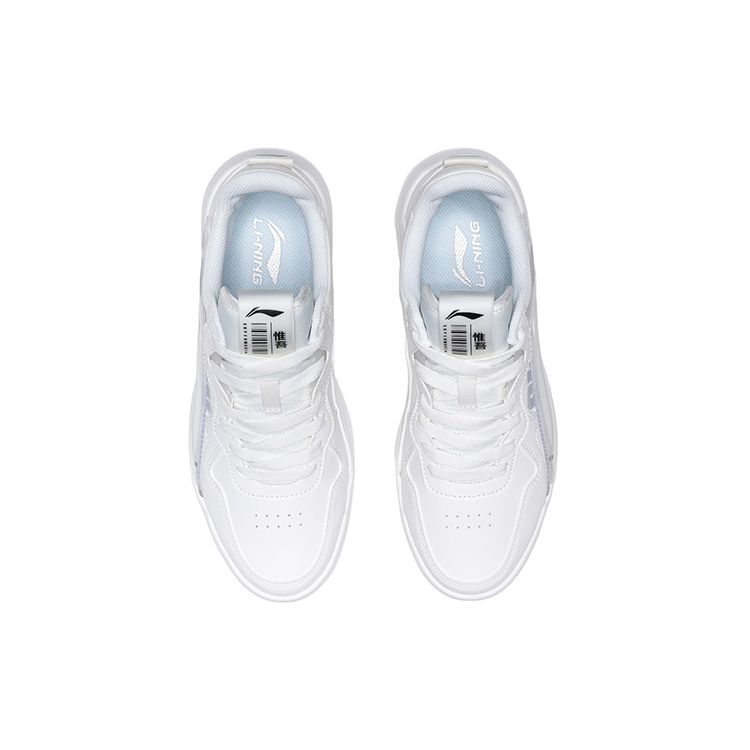 Li-Ning Durable Breathable Low-Top Skate Shoes Women Sneakers White AECR004-1