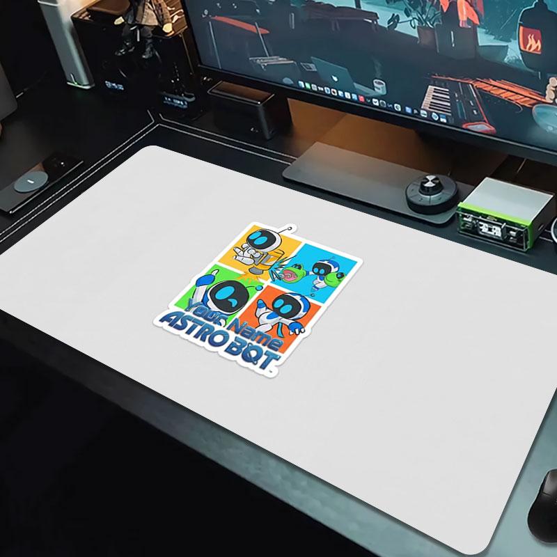 ASTRO BOT Custom Name Large Size Mouse Pad Large Gaming Table Cushion Non-slip Laptop Tablet Big Mousepad XXL Mat Mini PC Playmat With Lock Edge