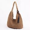 Gusure Casual Straw Women Shoulder Bags Wicker Woven Ladies Handbags Handmade Summer Beach Large Totes Bag Bohemia