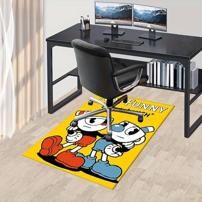 1pc Cuphead,Mugman,Minimalist Office Carpet Soft Polyester Non Slip Machine Washable Indoor Carpet L
