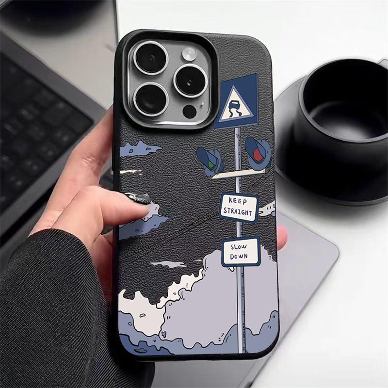 Traffic Light Case For iPhone 16 Pro Max 15 14 13 12 11 Shockproof Slim Soft Silicone Case Cover