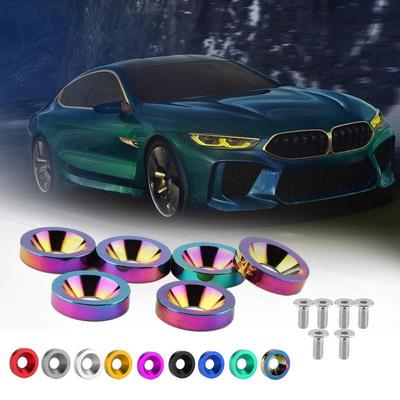 Parachoques Matrícula Motor Coche Kit 6pcs Lavadoraperno Motocicleta Marco Fender Cubierta cj54AqSR3L
