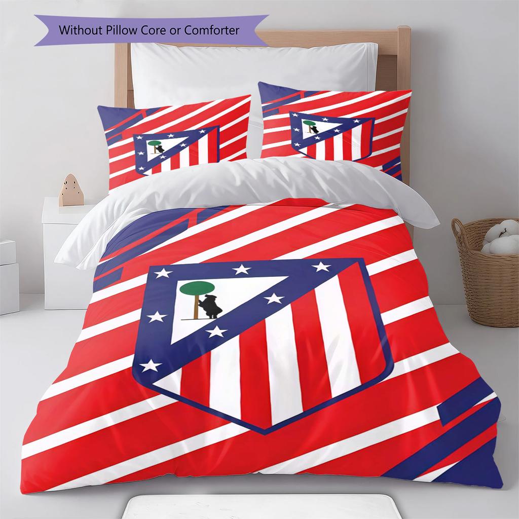 Ensemble couette et taies d'oreiller Atleti Décoration de maison Cadeau d'anniversaire (1 housse de couette + 2 taies d'oreiller, sans garniture.)