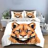Geometric Mountain Lion Face. Bedding Sets Duvet Cover Sets Duvet Covers Pillowcases(1*Duvet Cover 2*Pillowcases Without Duvet Insert)