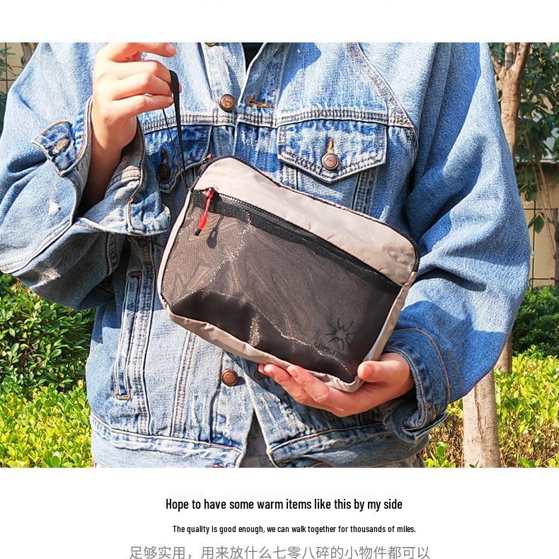 Water-Repellent Ultra-Light Mesh Toiletry Bag for Men & Women - Large Capacity, Travel & Commute Makeup Organizer