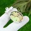 Natural Lemon Chrysoprase Gemstone Pendant Green 925 Sterling Silver Jewelry