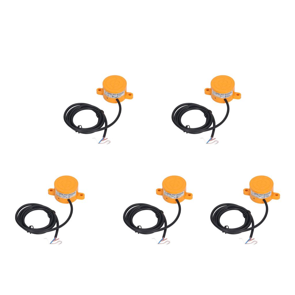 5PCS Circular Proximity Switch Distance Detection Sensor PNP Normally Open 10‑36VDC IP65 Protection