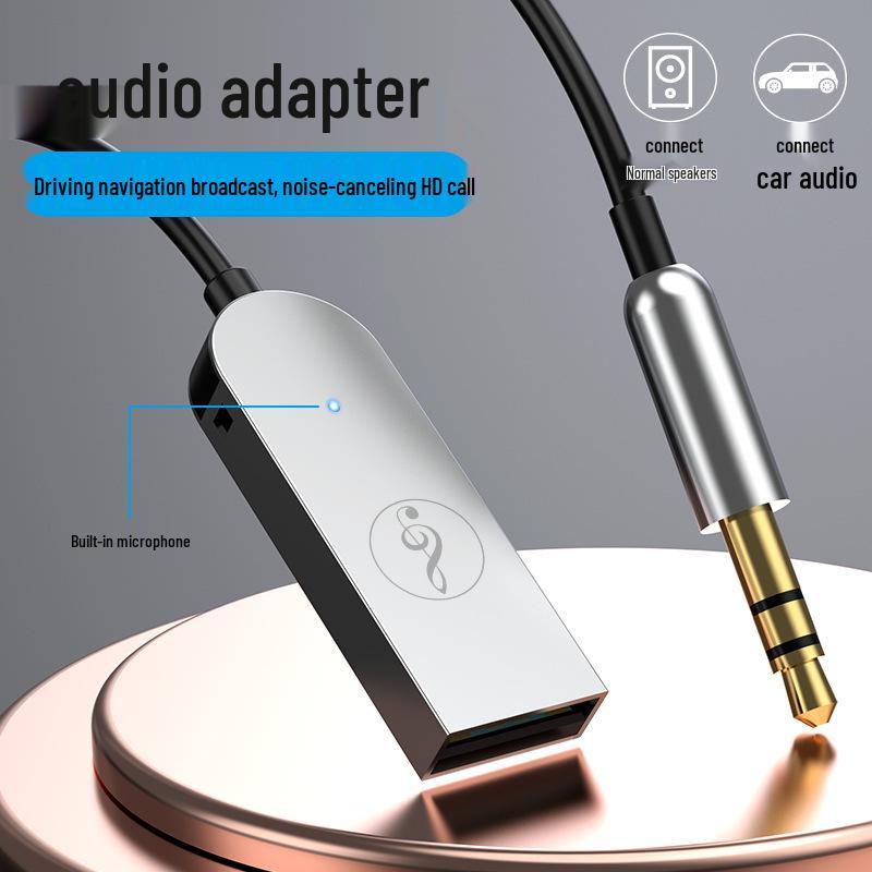 

Bluetooth 5.2 Автомобильный аудиоприемник и адаптер динамика для HD-музыки и звонков.
