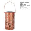 Decorative Garden Lights Solar Powered Outdoor Lanterns Waterproof Metal Floral Pattern Warm Glow Ambient Light for Patio Walkway Decor