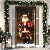 Christmas Old Man Door Banner Hanging Door Cover Banner Snowman Photography Background Indoor And Outdoor Porch Decoration