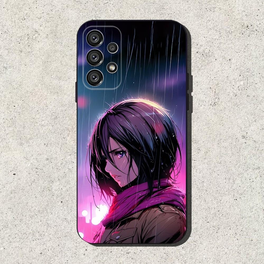 Attack On T-Titan Mikasa Phone Case For Samsung S25,S24,S21,S22,S23,S30,Ultra,S20,Plus,Fe,Lite,Note,10,9,5G Black Cover